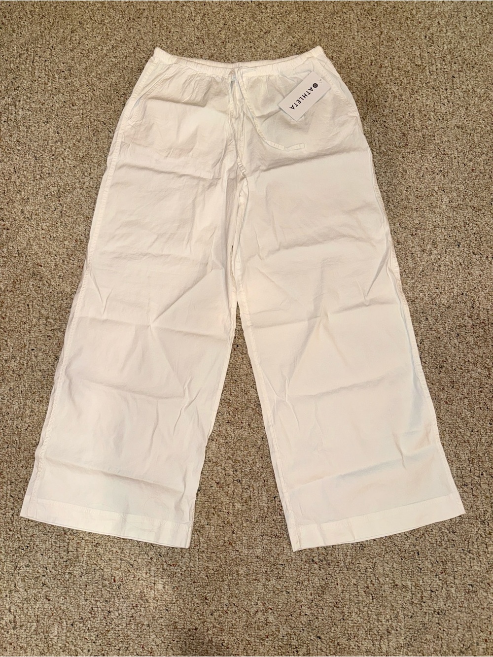 Athleta White Wide-Leg Pull-On Pants - Picture 4 of 4